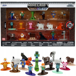 Súprava figúrok JADA TOYS Minecraft, verzia 8, kovové figúrky, 18 ks.